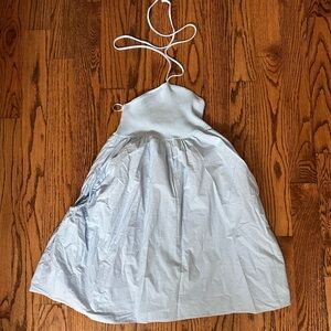 Zara Sky Blue Halter Dress